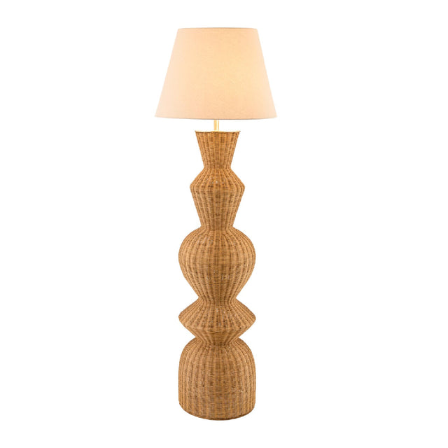 Modern European furniture - Geometrical Rattan Layer Floor Lamp - www.oroa.com