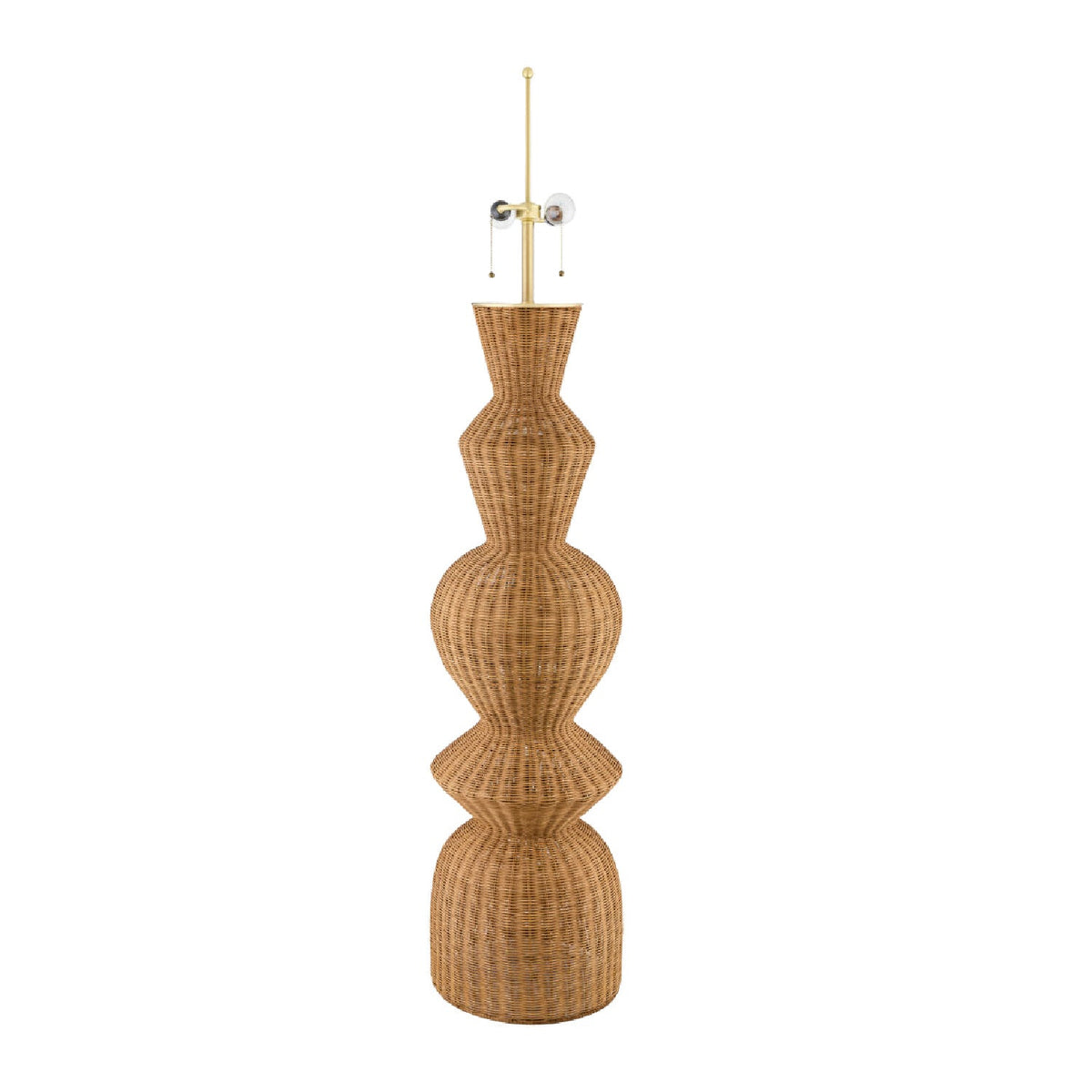 Modern European furniture - Geometrical Rattan Layer Floor Lamp - www.oroa.com