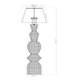 Modern European furniture - Geometrical Rattan Layer Floor Lamp - www.oroa.com