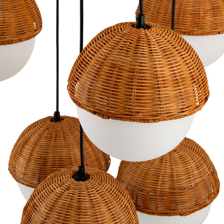 Modern European furniture - White Glass Sphere 9-Light Chandelier - www.oroa.com