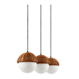 Modern European furniture - White Glass Sphere 3-Light Chandelier - www.oroa.com