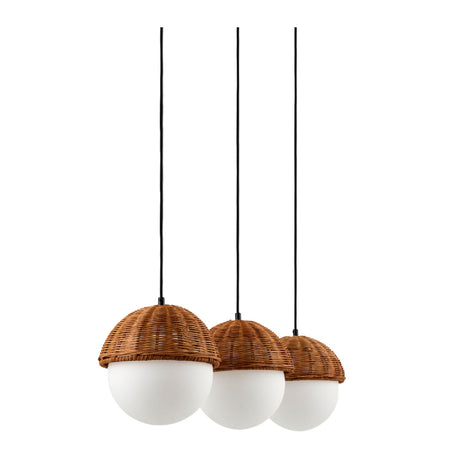 Modern European furniture - White Glass Sphere 3-Light Chandelier - www.oroa.com