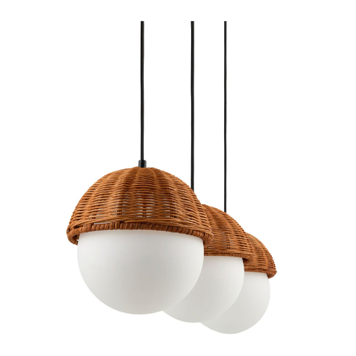 Modern European furniture - White Glass Sphere 3-Light Chandelier - www.oroa.com