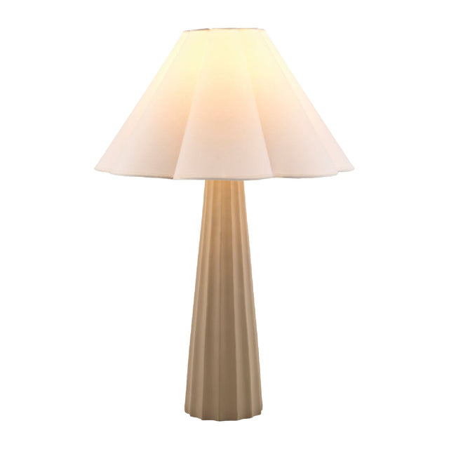 Modern European furniture - Scalloped White Cotton Table Lamp - www.oroa.com