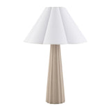 Modern European furniture - Scalloped White Cotton Table Lamp - www.oroa.com