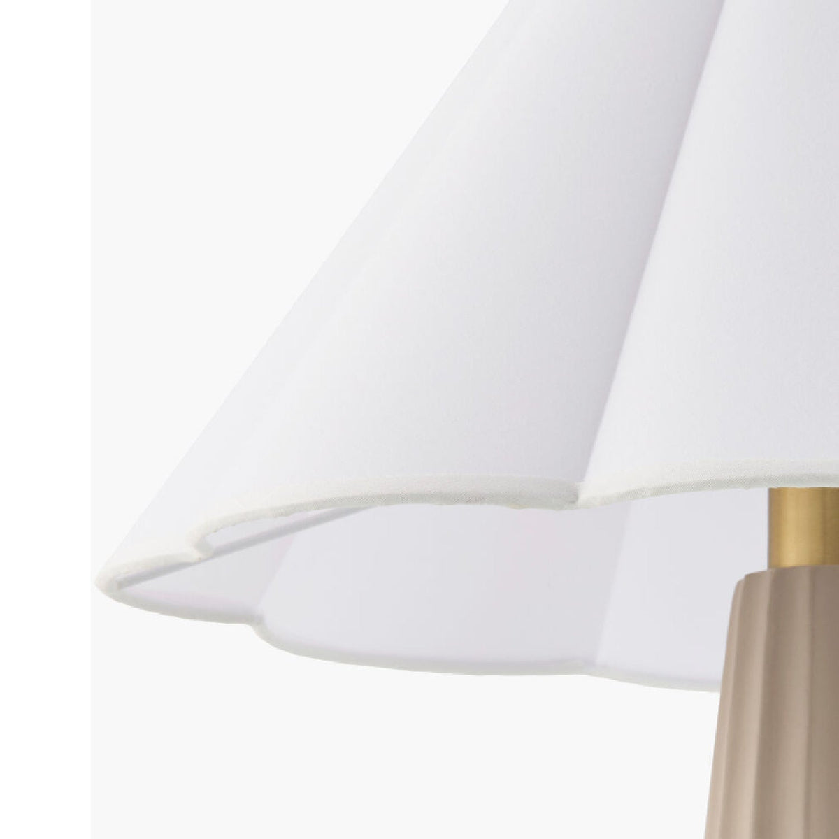 Modern European furniture - Scalloped White Cotton Table Lamp - www.oroa.com