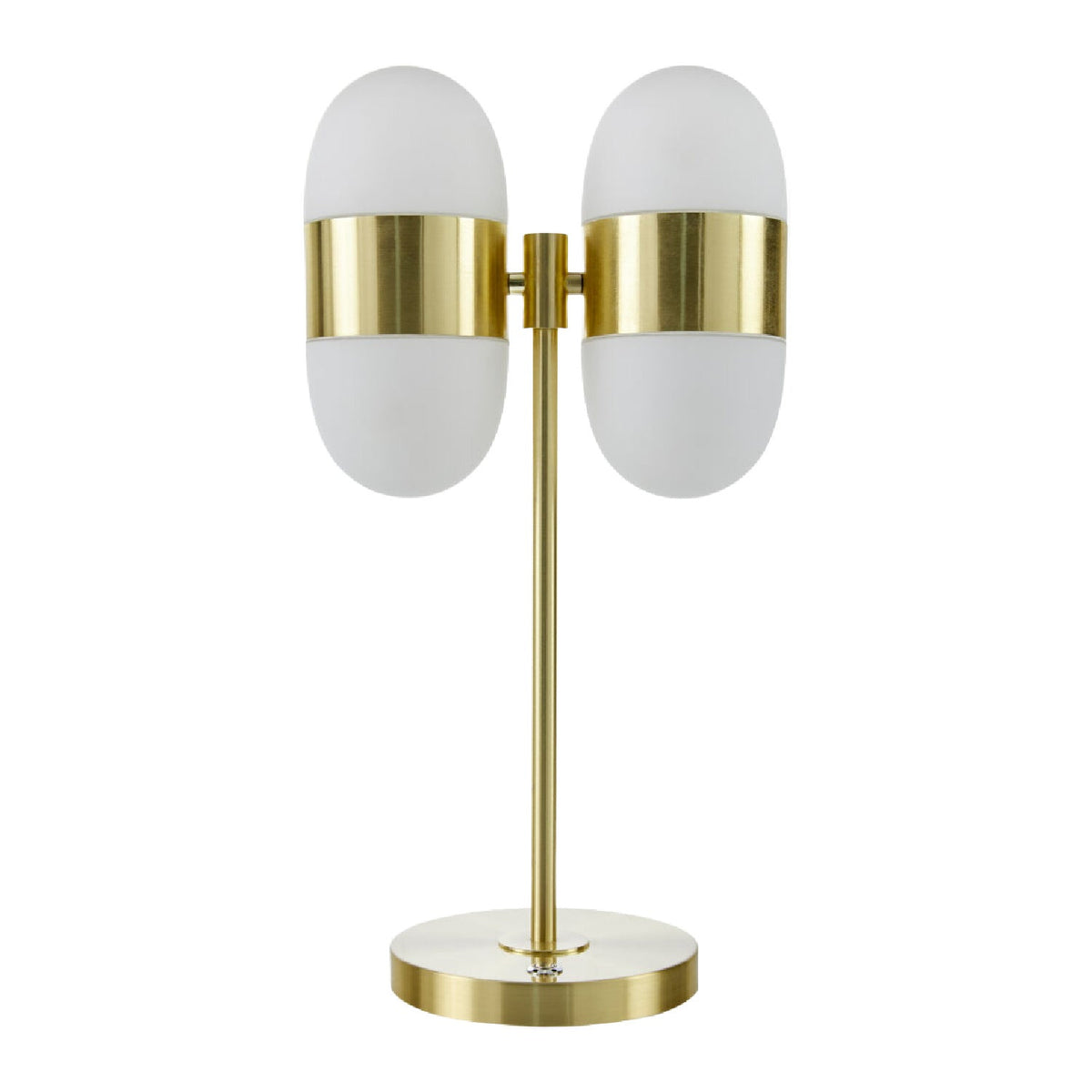 Modern European furniture - Dual White Glass Table Lamp - www.oroa.com