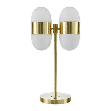 Modern European furniture - Dual White Glass Table Lamp - www.oroa.com