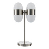 Modern European furniture - Dual White Glass Table Lamp - www.oroa.com