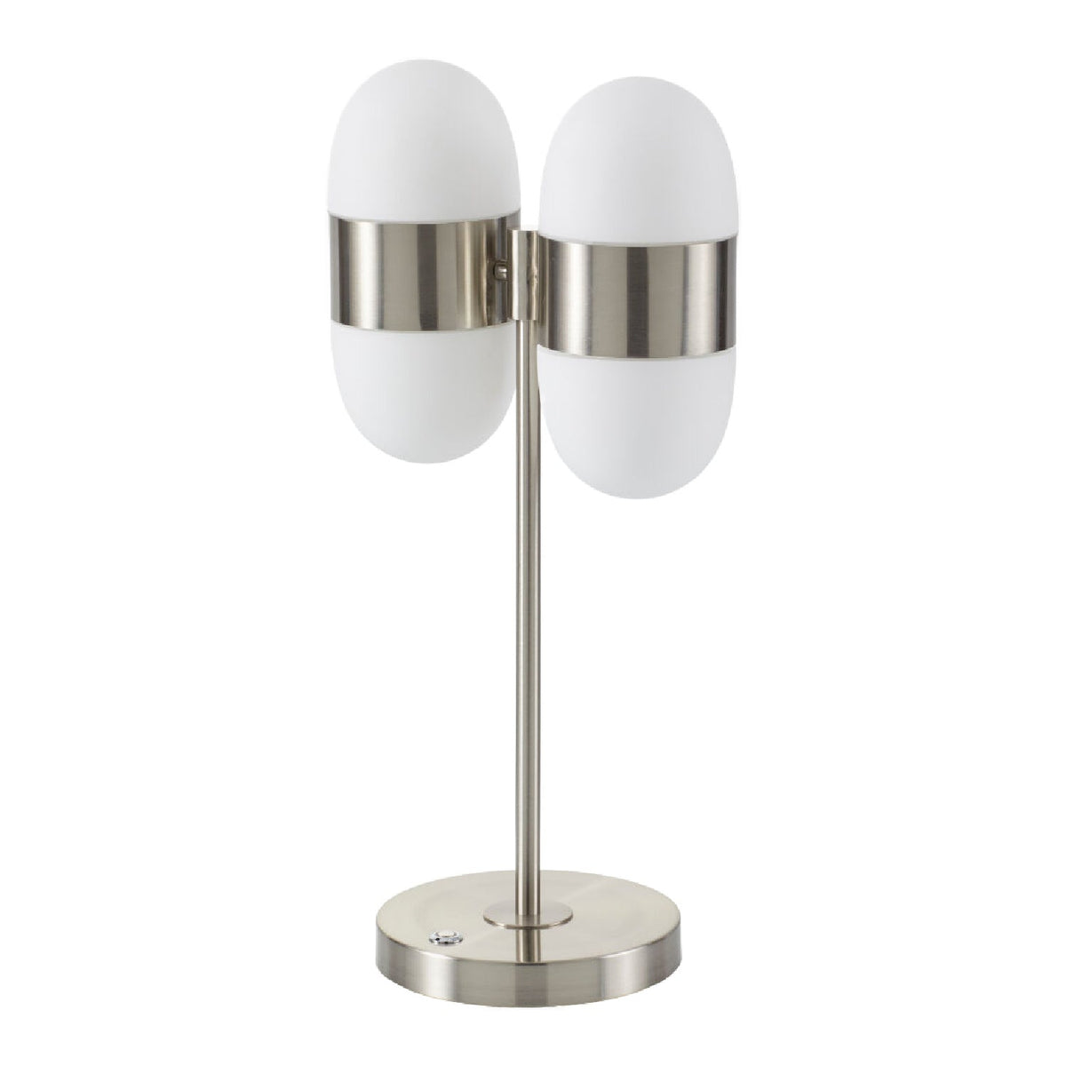 Modern European furniture - Dual White Glass Table Lamp - www.oroa.com