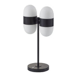 Modern European furniture - Dual White Glass Table Lamp - www.oroa.com