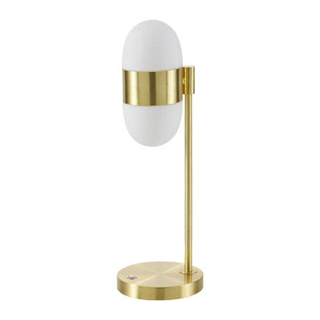 Modern European furniture - Metal Framed Glass Table Lamp - www.oroa.com
