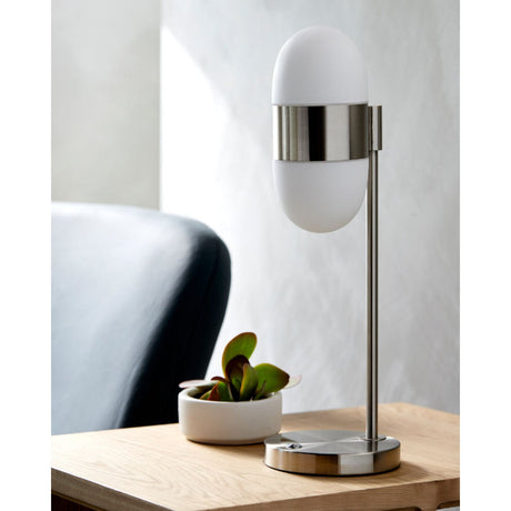 Modern European furniture - Metal Framed Glass Table Lamp - www.oroa.com