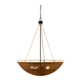 Modern European furniture - Rattan Bowl 3-Light Chandelier - www.oroa.com