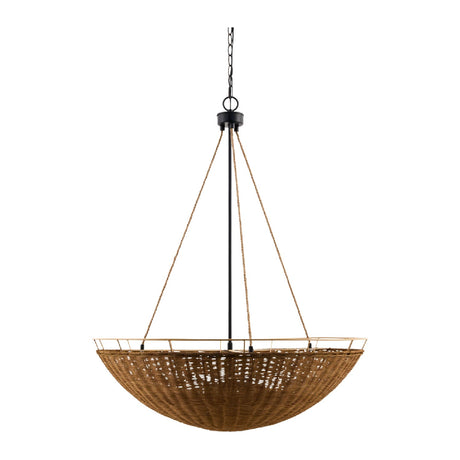 Modern European furniture - Rattan Bowl 3-Light Chandelier - www.oroa.com