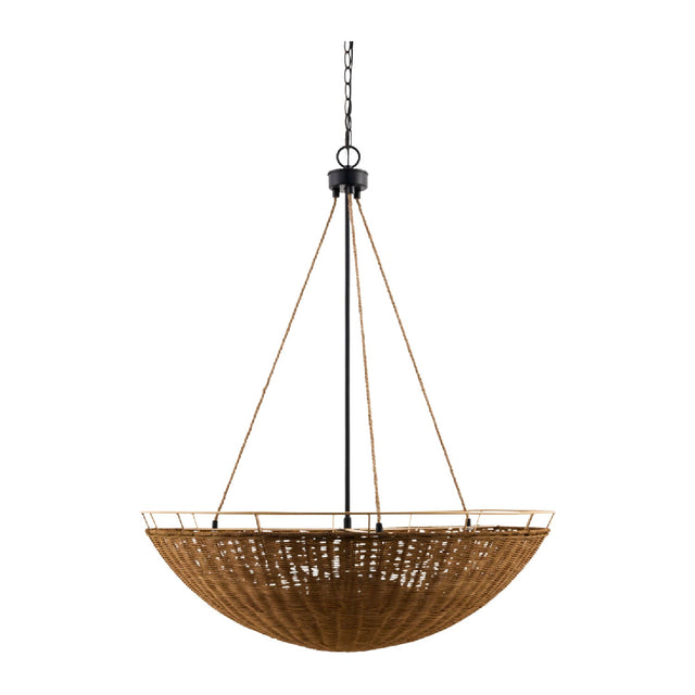 Modern European furniture - Rattan Bowl 3-Light Chandelier - www.oroa.com