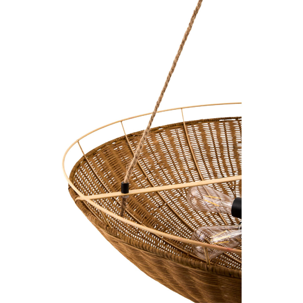 Modern European furniture - Rattan Bowl 3-Light Chandelier - www.oroa.com