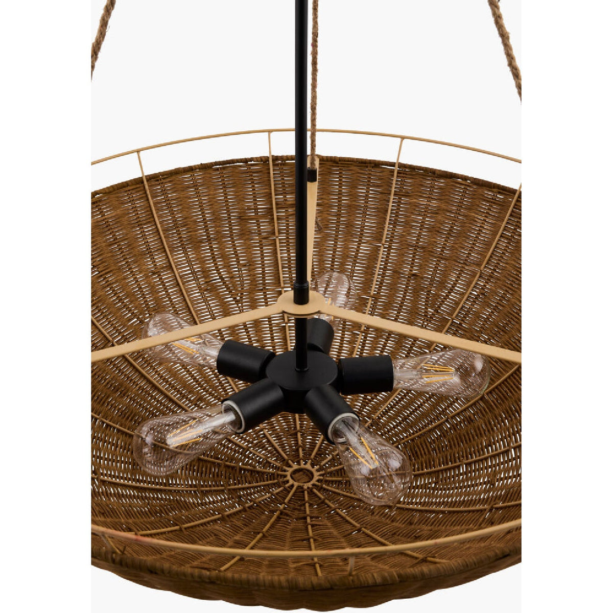 Modern European furniture - Rattan Bowl 3-Light Chandelier - www.oroa.com