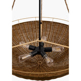 Modern European furniture - Rattan Bowl 3-Light Chandelier - www.oroa.com