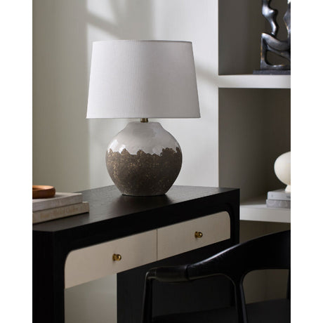 Modern European furniture - Brown Ceramic Accent Table Lamp - www.oroa.com