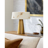 Modern European furniture - White Stone Shade Table Lamp - www.oroa.com