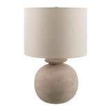 Modern European furniture - Rounded Cream Accent Table Lamp - www.oroa.com