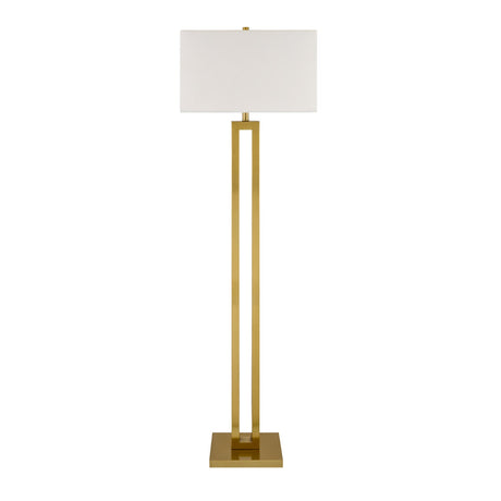Modern European furniture - White Linen Gold Floor Lamp - www.oroa.com