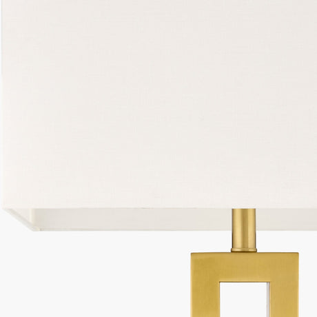 Modern European furniture - White Linen Gold Floor Lamp - www.oroa.com