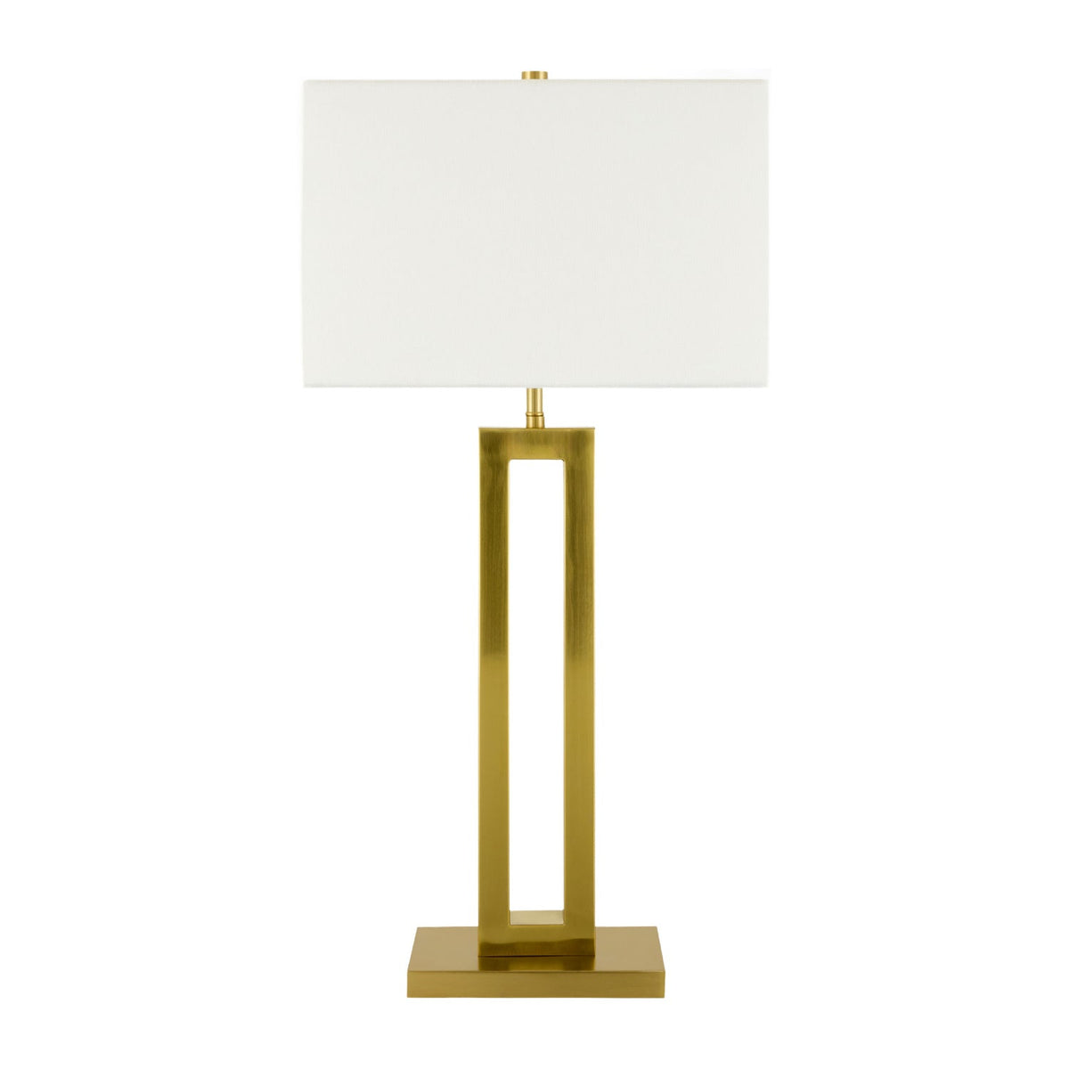 Modern European furniture - White Linen Gold Table Lamp - www.oroa.com
