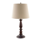 Modern European furniture - Linen Wood Veneer Table Lamp - www.oroa.com