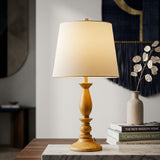 Modern European furniture - Linen Wood Veneer Table Lamp - www.oroa.com