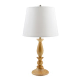 Modern European furniture - Linen Wood Veneer Table Lamp - www.oroa.com
