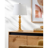 Modern European furniture - Linen Wood Veneer Table Lamp - www.oroa.com