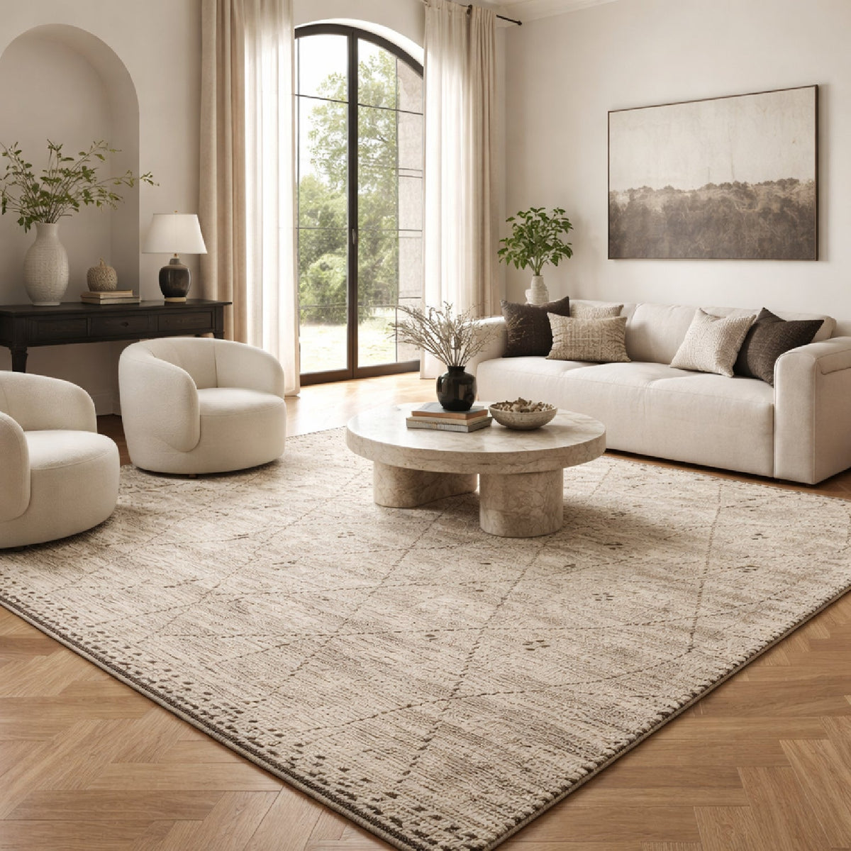 Modern furniture - Gray Hand-Knotted Wool Carpet - www.oroa.com