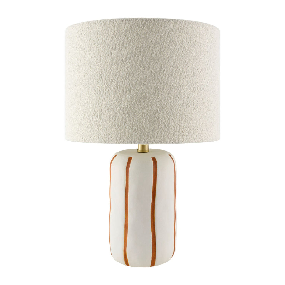 Modern European furniture - Lined Ceramic Linen Table Lamp - www.oroa.com