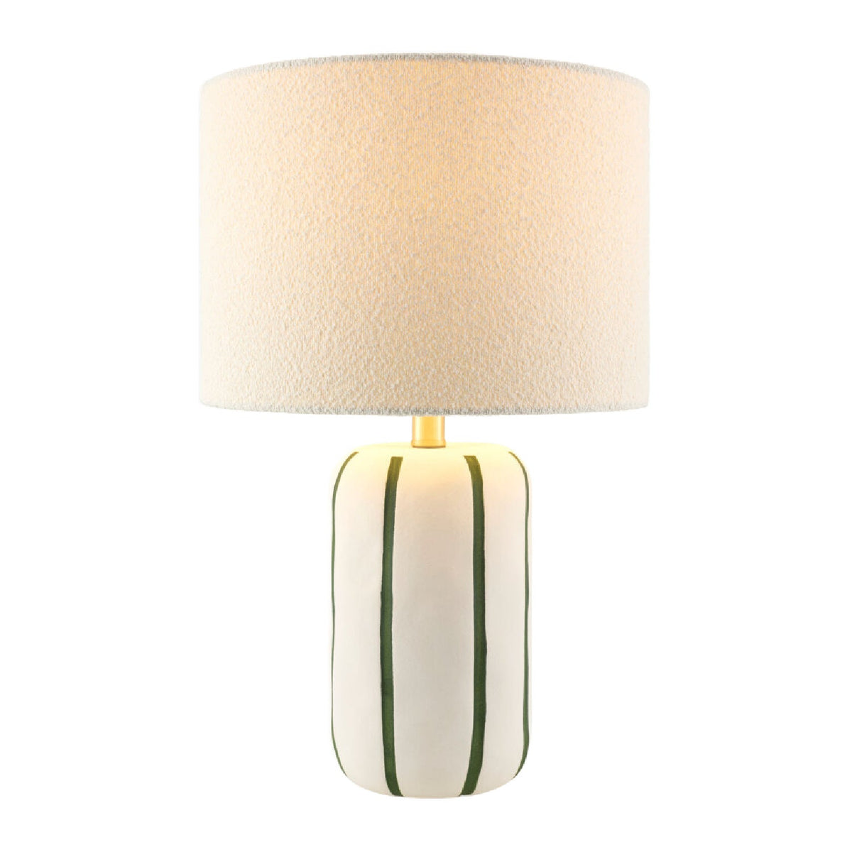 Modern European furniture - Lined Ceramic Linen Table Lamp - www.oroa.com
