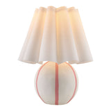 Modern European furniture - Lined Round Ceramic Table Lamp - www.oroa.com