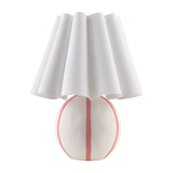 Modern European furniture - Lined Round Ceramic Table Lamp - www.oroa.com