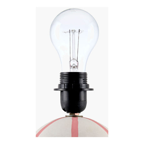 Modern European furniture - Lined Round Ceramic Table Lamp - www.oroa.com