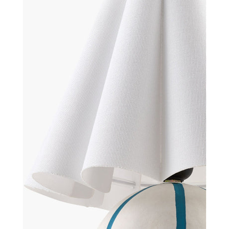 Modern European furniture - Lined Round Ceramic Table Lamp - www.oroa.com
