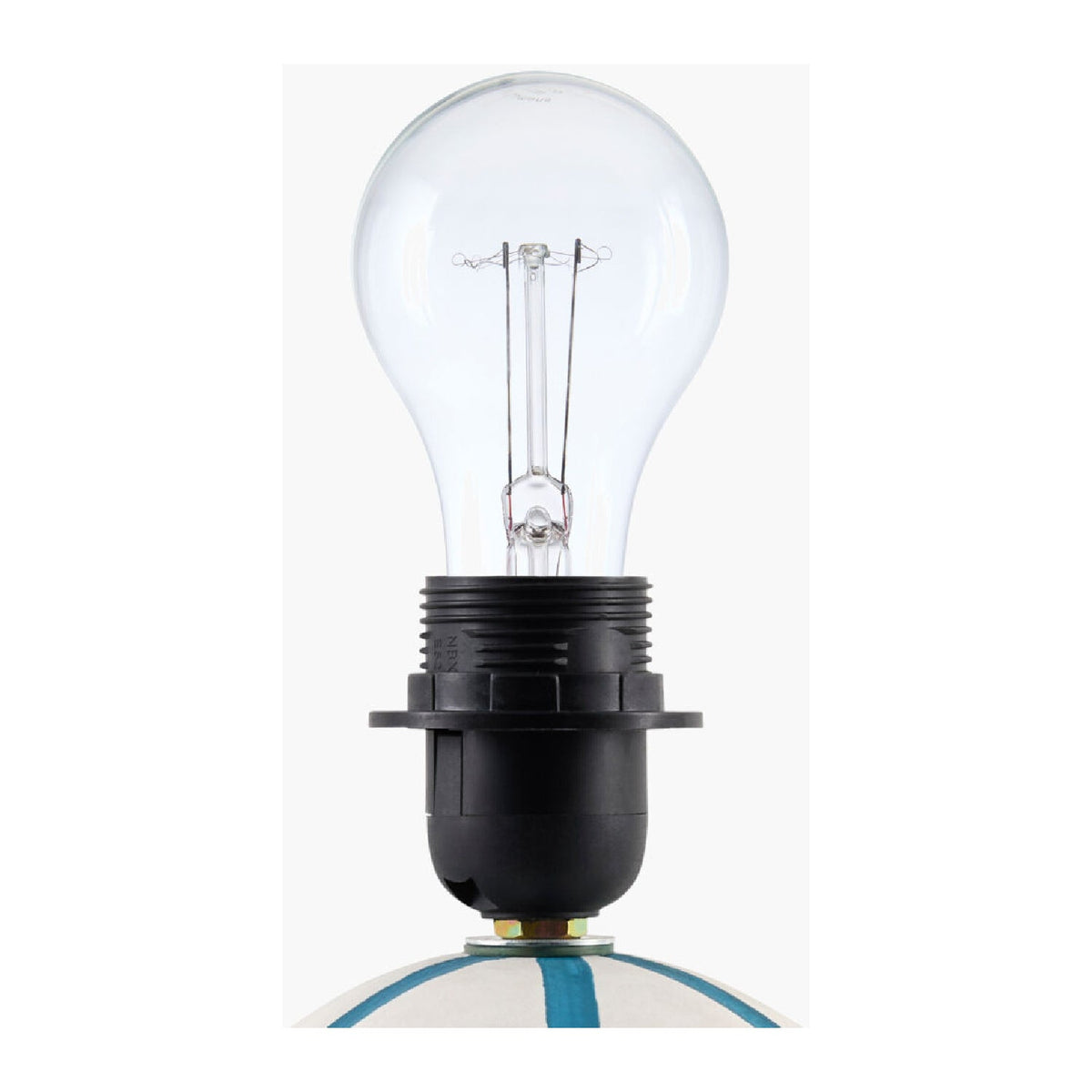 Modern European furniture - Lined Round Ceramic Table Lamp - www.oroa.com