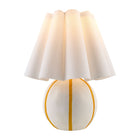 Modern European furniture - Lined Round Ceramic Table Lamp - www.oroa.com