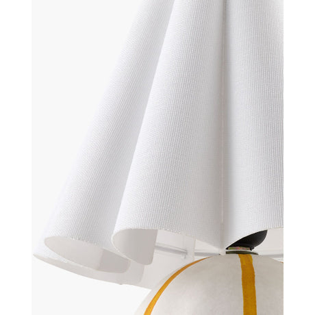 Modern European furniture - Lined Round Ceramic Table Lamp - www.oroa.com
