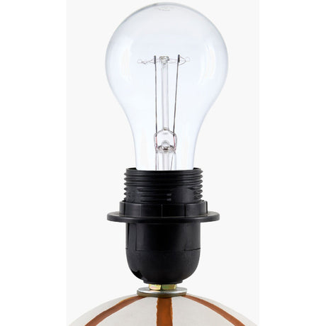 Modern European furniture - Lined Round Ceramic Table Lamp - www.oroa.com