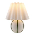 Modern European furniture - Lined Round Ceramic Table Lamp - www.oroa.com