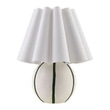 Modern European furniture - Lined Round Ceramic Table Lamp - www.oroa.com