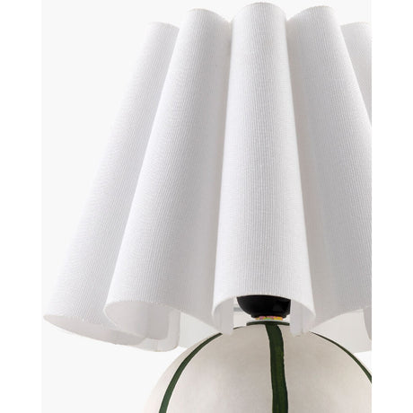 Modern European furniture - Lined Round Ceramic Table Lamp - www.oroa.com