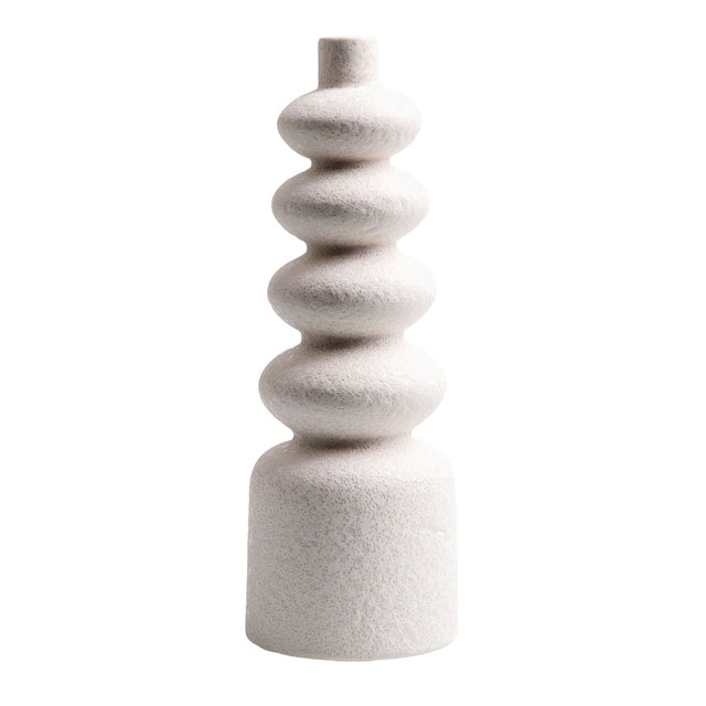 Modern European furniture - White Ceramic Layered Vase - www.oroa.com