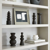 Modern European furniture - Black Ceramic Geometrical Vase Set (5) - www.oroa.com