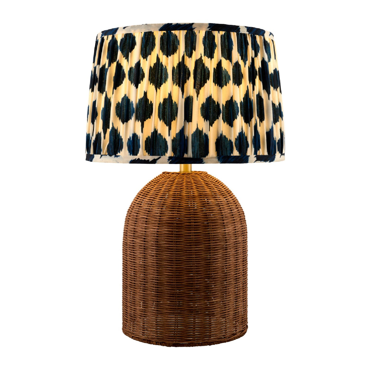 Modern European furniture - Blue Patterned Fabric Table Lamp - www.oroa.com